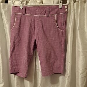 Lija Women's Purple Checkered Golf Shorts 6 💞💞💞💞